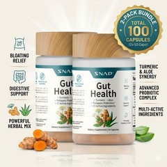 Turmeric Gut Health Capsules 50ct – 2 Pack – Probiotics & Digestive Support