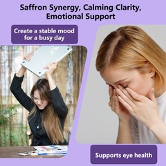 Saffron Supplements 88.5 mg 120 Capsules Improve Mood Vision Eye Health Focus
