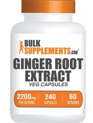 BulkSupplements Ginger Root Extract Capsules – 2200mg per Serving – 240 Capsules
