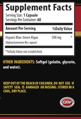 Immune system boost – BLUE GREEN ALGAE 500MG 1B- Spirulina algae powder