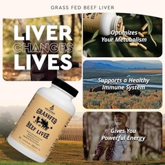 Ancestral Grassfed Supplements Beef Raised Capsules Pasture Liver 100%chemical|f