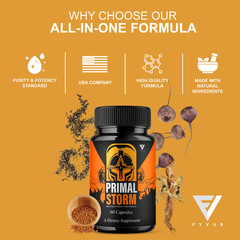 (3 Pack) Primal Storm Performance Support, PrimalStorm Capsules (180 Capsules)