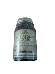 Solgar Melatonin 10 mg 60 Tablets, Support Sleep and Relax EXPIRES 12/2027