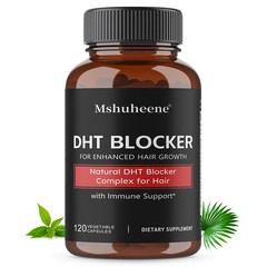 Mshuheene Natural DHT Blocker Complex Hair Root Follicle Immune Support 120ct