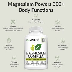 Magnesium Complex Supplement-7 Forms,500mg for Calm & Muscle Health 30~120 Caps