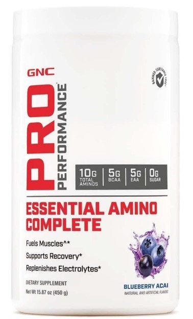 GNC Pro Performance Essential Amino Complete 15.87oz, Blueberry Acai, EXP: 02/27