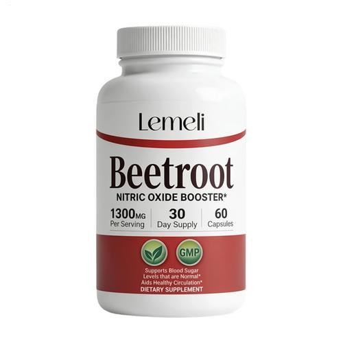 Lemeli Beetroot Capsules, Lemeli Beetroot Extract 1300mg, Pure, Non-GMO 60 Pcs