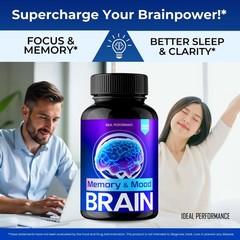 BrainMemoryMood Brain Memory Mood Nervous System Health Supplement – 60 Capsules