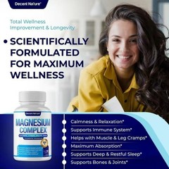 NEW LUXRY Decent Nature Magnesium Complex1000mg-7Elemental Magnesium Capsules