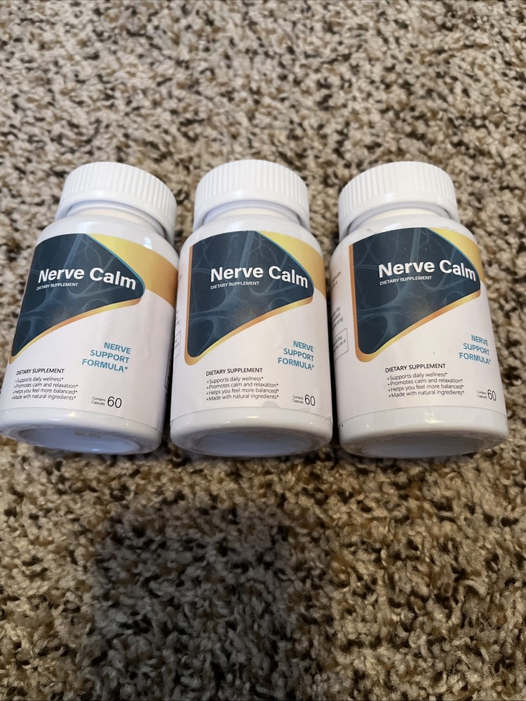 (3 Pack) Nerve Calm Capsules – NerveCalm All Natural Glycogen Support 11/27/26