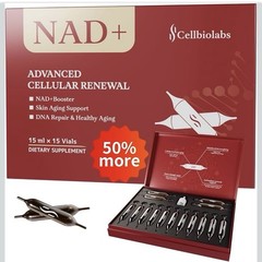 NAD+ Advanced Cellular Renewal Anti-Aging Serum Cellbiolabs 15ml x 15 Vials NEW