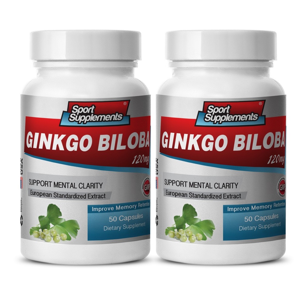 Memory Supplements – Ginkgo Biloba Extract 120mg – Mental Alertness- Brain 2B